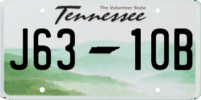 TN license plate J6310B