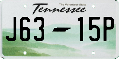 TN license plate J6315P