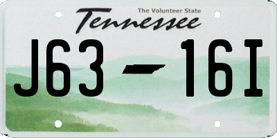 TN license plate J6316I