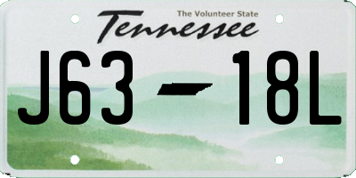 TN license plate J6318L