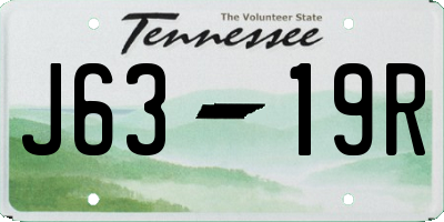 TN license plate J6319R