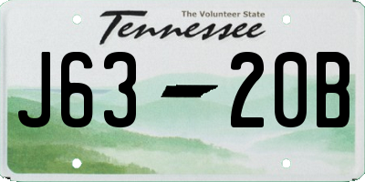 TN license plate J6320B