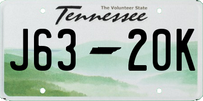 TN license plate J6320K