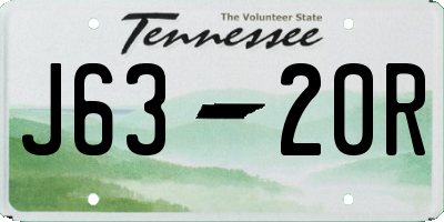 TN license plate J6320R