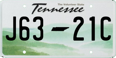TN license plate J6321C