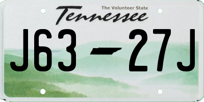 TN license plate J6327J