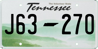 TN license plate J6327O