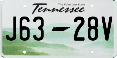 TN license plate J6328V