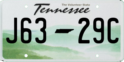 TN license plate J6329C