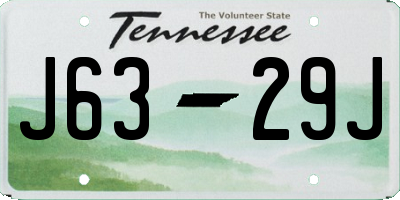 TN license plate J6329J