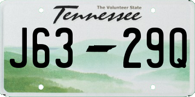 TN license plate J6329Q