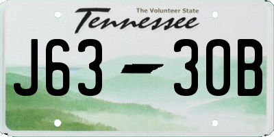 TN license plate J6330B