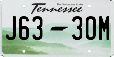 TN license plate J6330M