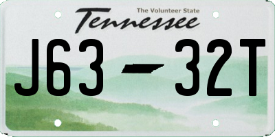 TN license plate J6332T