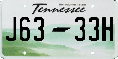 TN license plate J6333H