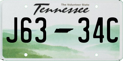 TN license plate J6334C