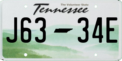 TN license plate J6334E