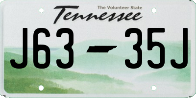 TN license plate J6335J