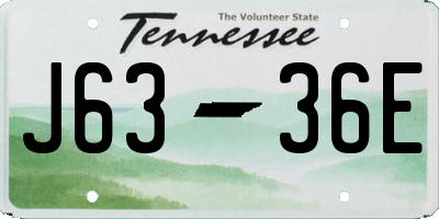 TN license plate J6336E