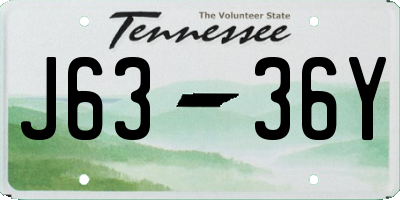 TN license plate J6336Y