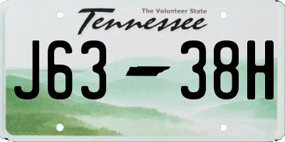 TN license plate J6338H