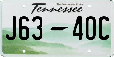 TN license plate J6340C