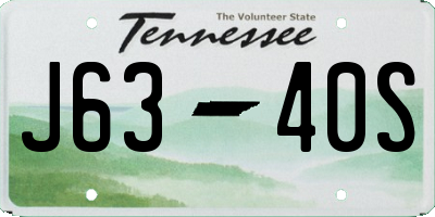 TN license plate J6340S