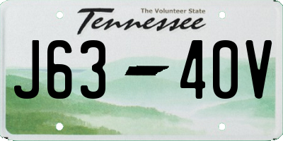 TN license plate J6340V