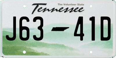 TN license plate J6341D