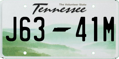 TN license plate J6341M