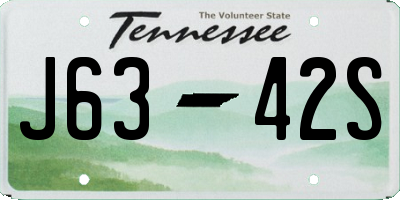 TN license plate J6342S