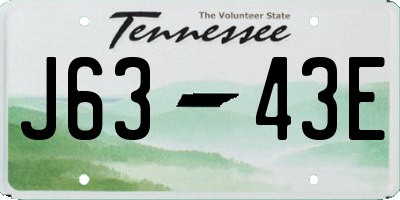 TN license plate J6343E