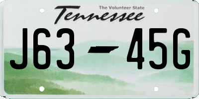 TN license plate J6345G