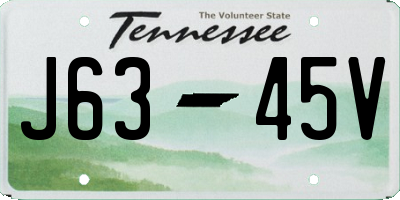 TN license plate J6345V