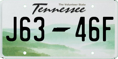 TN license plate J6346F
