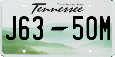 TN license plate J6350M