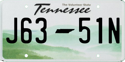 TN license plate J6351N