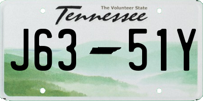 TN license plate J6351Y