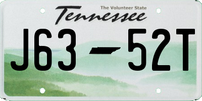 TN license plate J6352T
