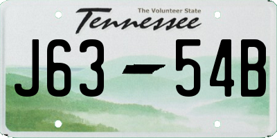 TN license plate J6354B