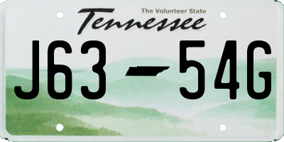 TN license plate J6354G