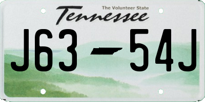 TN license plate J6354J