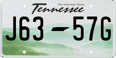 TN license plate J6357G