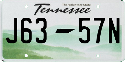 TN license plate J6357N