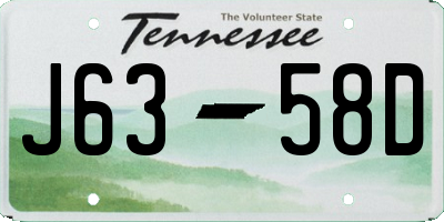 TN license plate J6358D