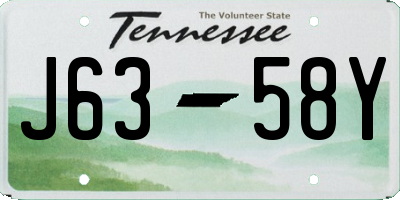 TN license plate J6358Y