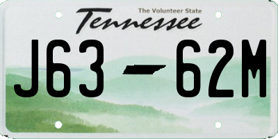 TN license plate J6362M
