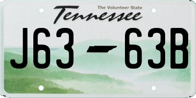 TN license plate J6363B