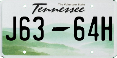TN license plate J6364H