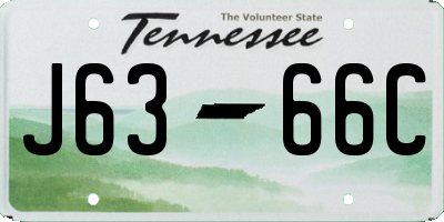 TN license plate J6366C
